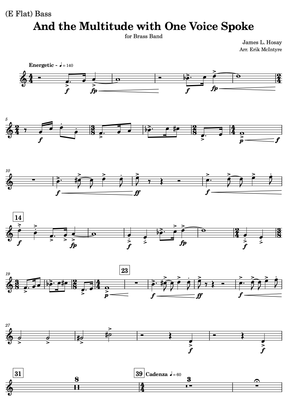 Hosay: And the Multitude with One Voice Spoke - Brass Band