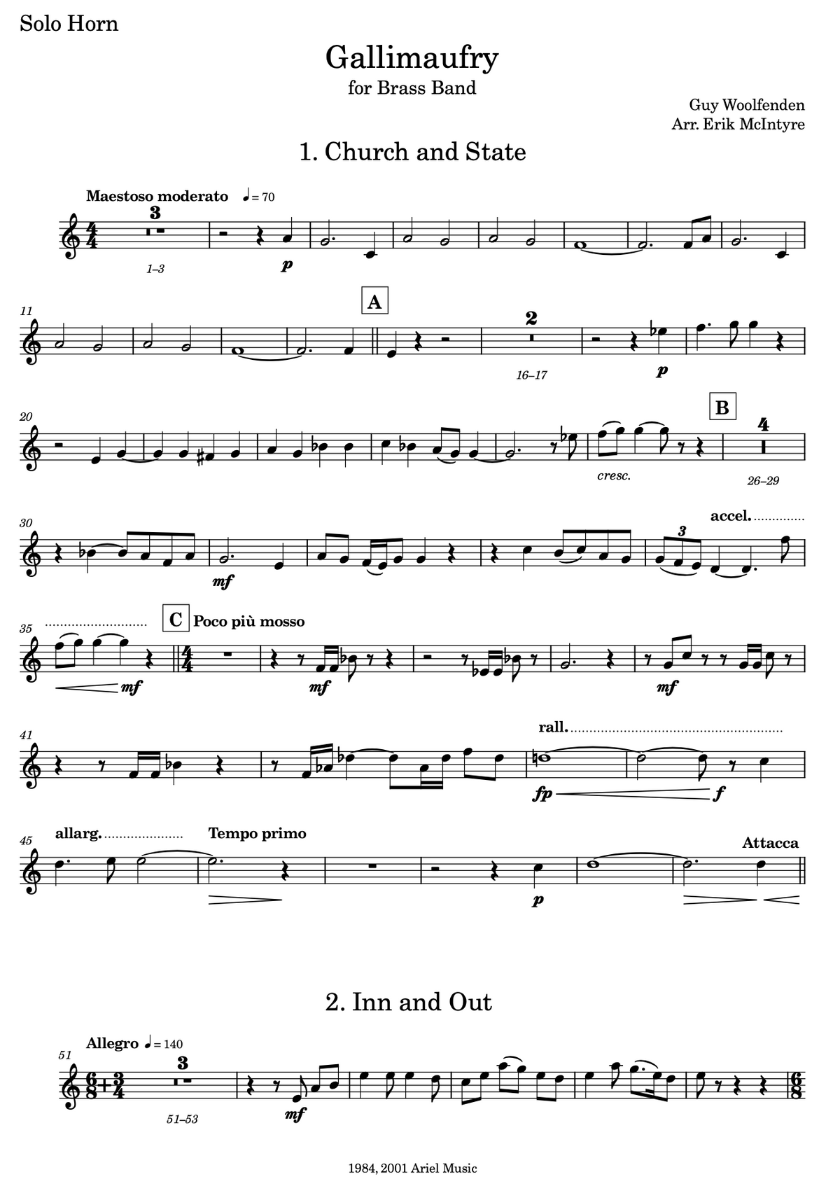 Woolfenden: Gallimaufry - Brass Band Arrangement (Second Section)