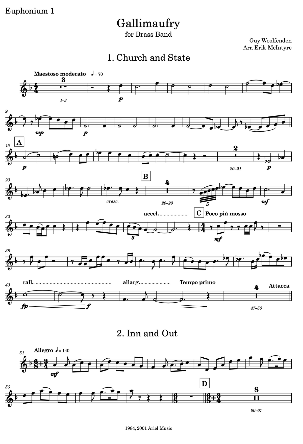 Woolfenden: Gallimaufry - Brass Band Arrangement (Second Section)
