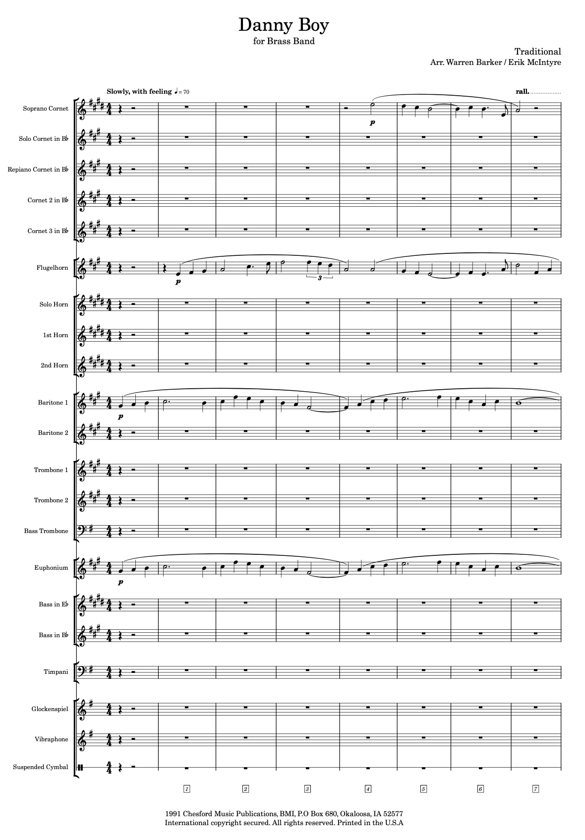 Barker: Danny Boy - Brass Band