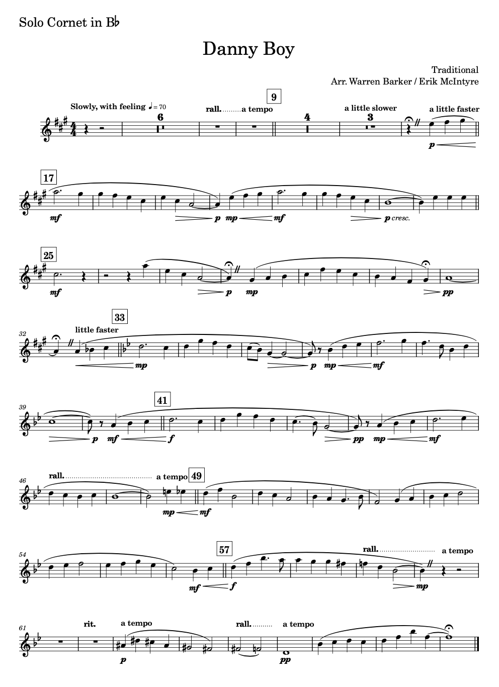 Barker: Danny Boy - Brass Band