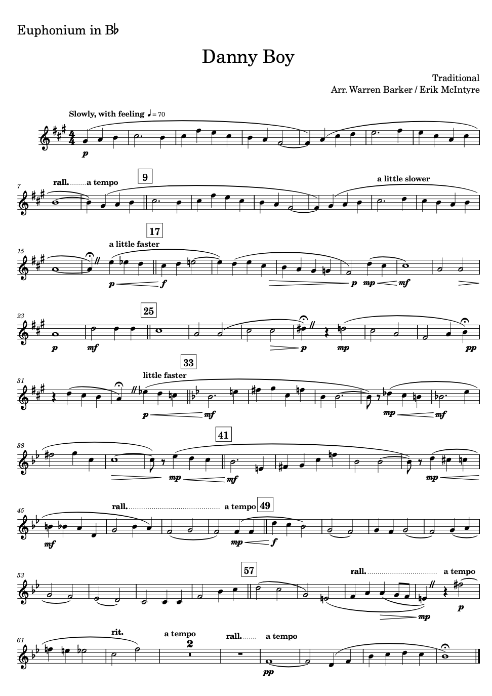 Barker: Danny Boy - Brass Band