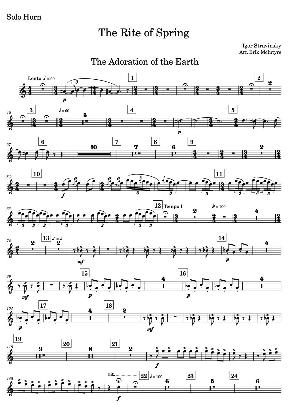 Stravinsky: The Rite of Spring (Part I) - Brass Band