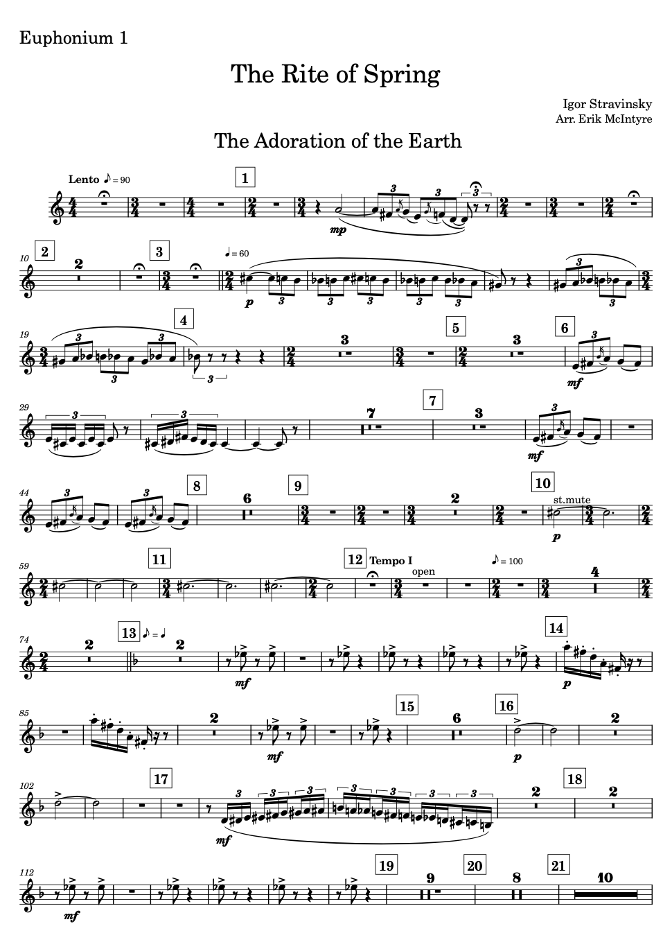 Stravinsky: The Rite of Spring (Part I) - Brass Band