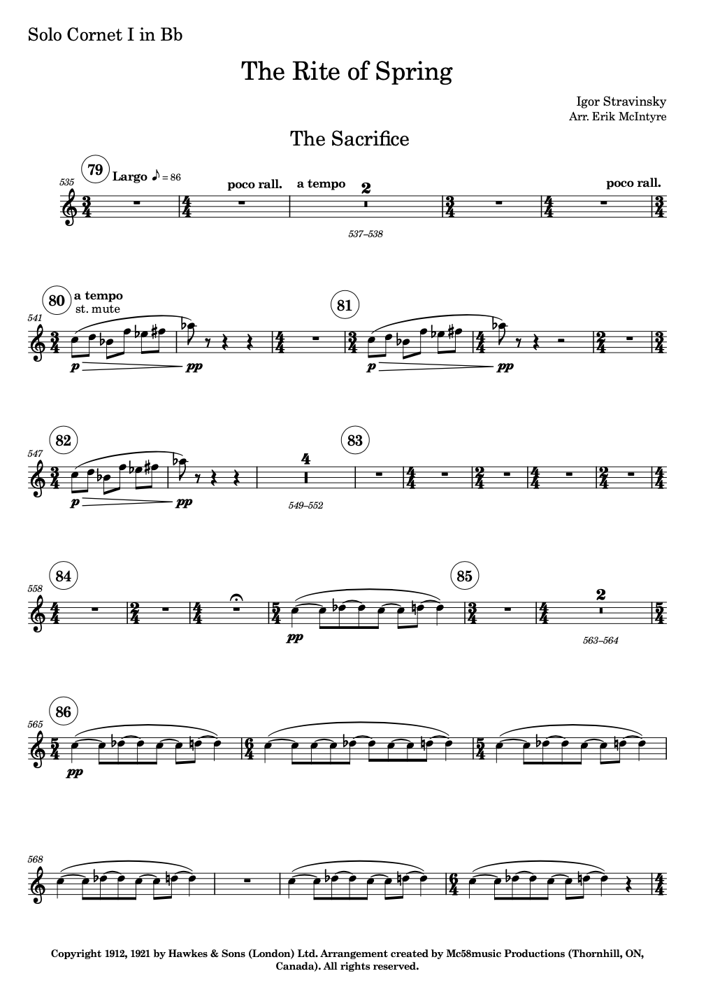 Stravinsky: The Rite of Spring Part II – The Sacrifice | Brass Band Arrangement